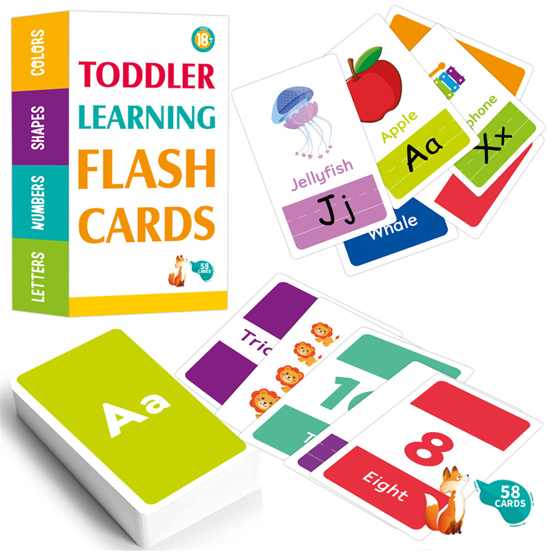 Abc Kids Early Education - 58PCS ABC Alphabet Flashcards Montessori Early