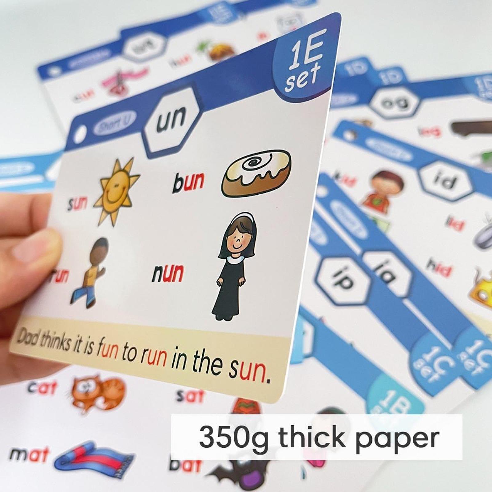 Phonics Card Game - Phonics Flash Cards Learning Activity Learn