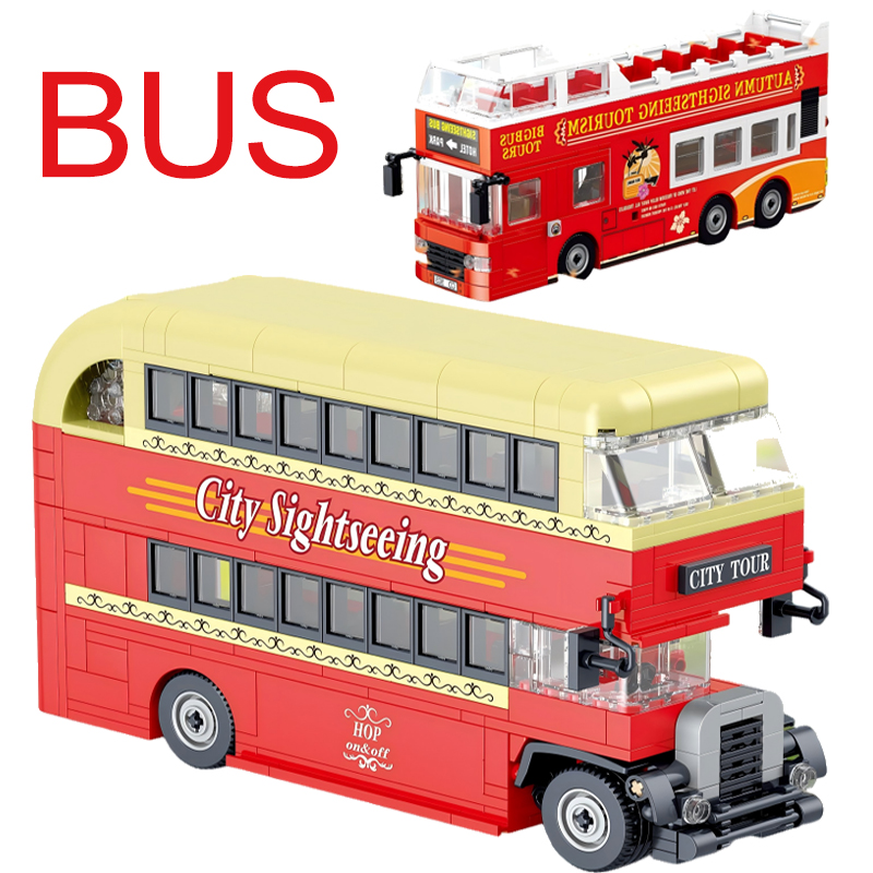 Kids Education In Germany - 642 Pcs Germany Double-Decker Bus Building