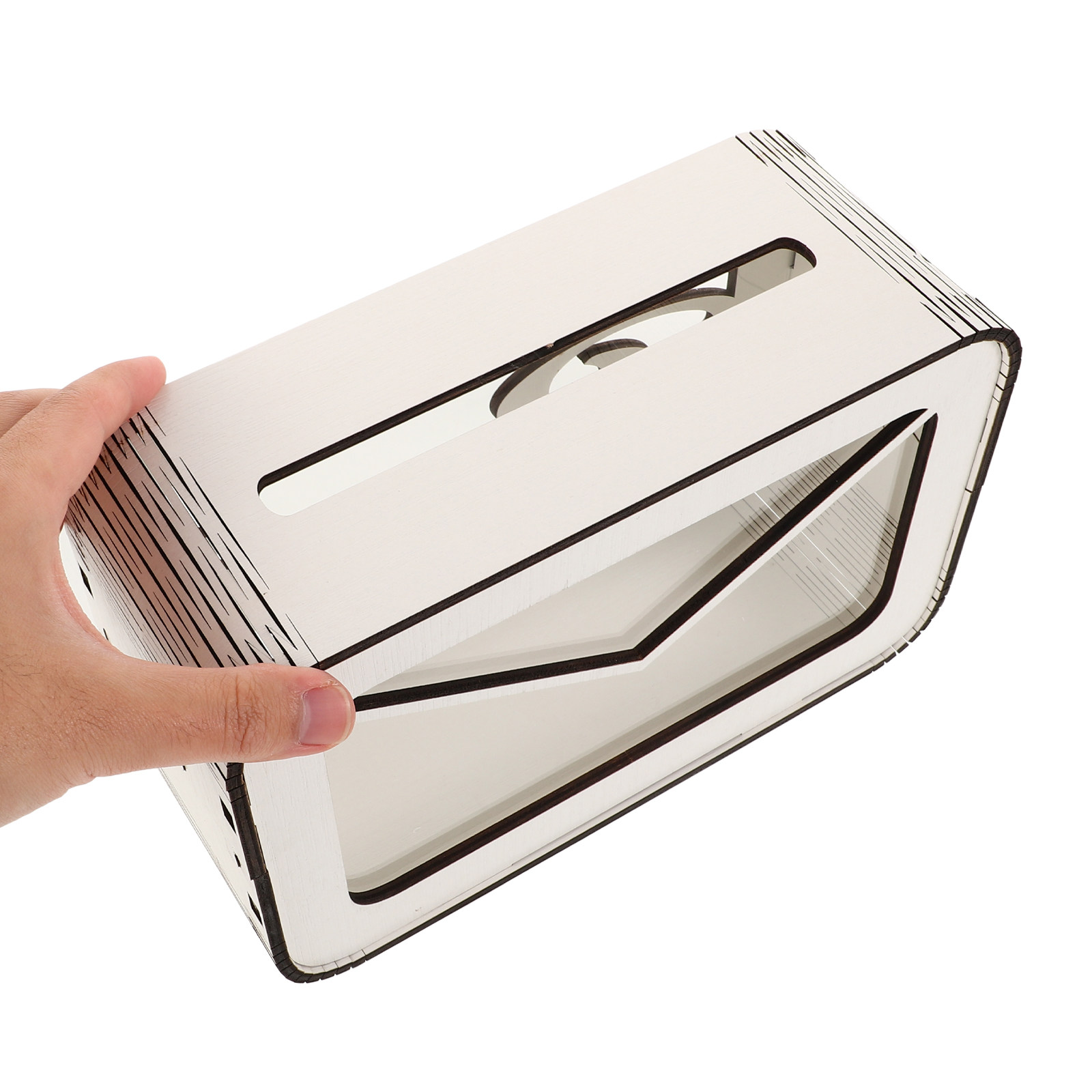 Kids Education Savings - Stylish Wooden Savings Box Clear Window