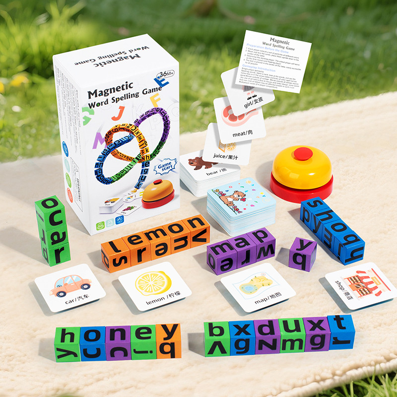 Kids Educational Game 3 - 4 Players Children Magnetic Spelling Word