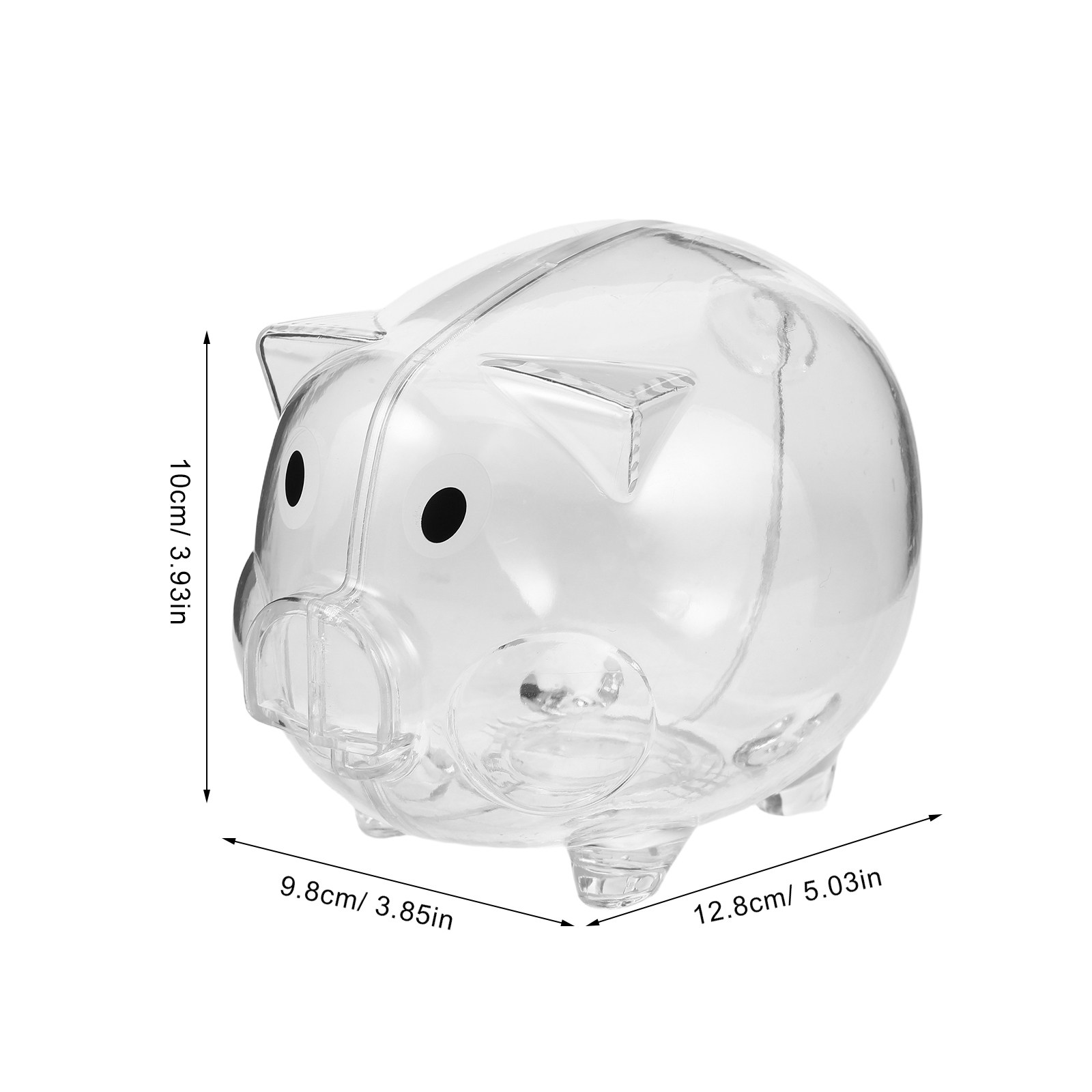 2Pcs Transparent Pig Money Ban - Kids Education Savings review and price