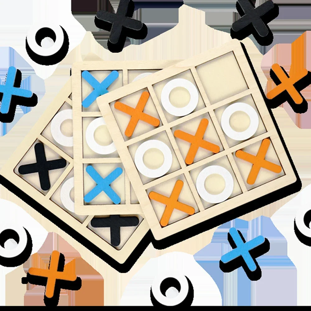 Wooden XO Tic Tac Toe Game Min - Kids Educational Game 3 review and price