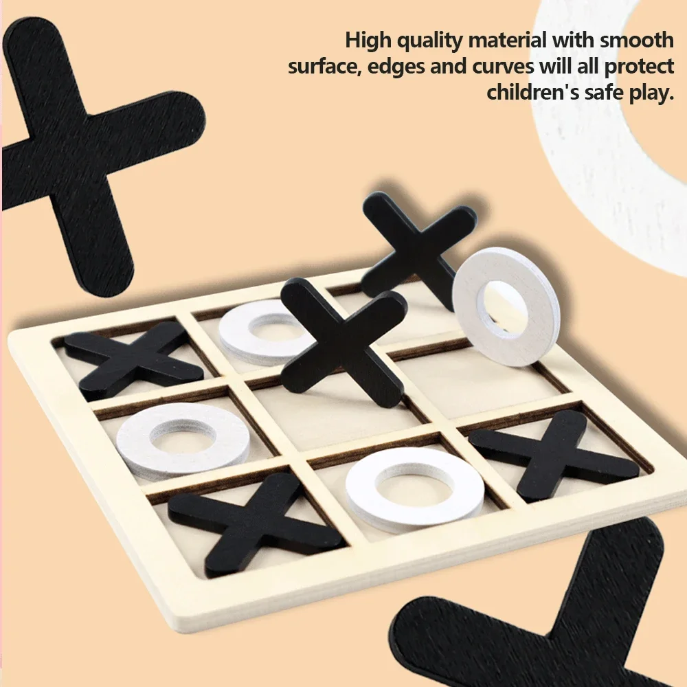 Wooden XO Tic Tac Toe Game Min - Kids Educational Game 3 review and price