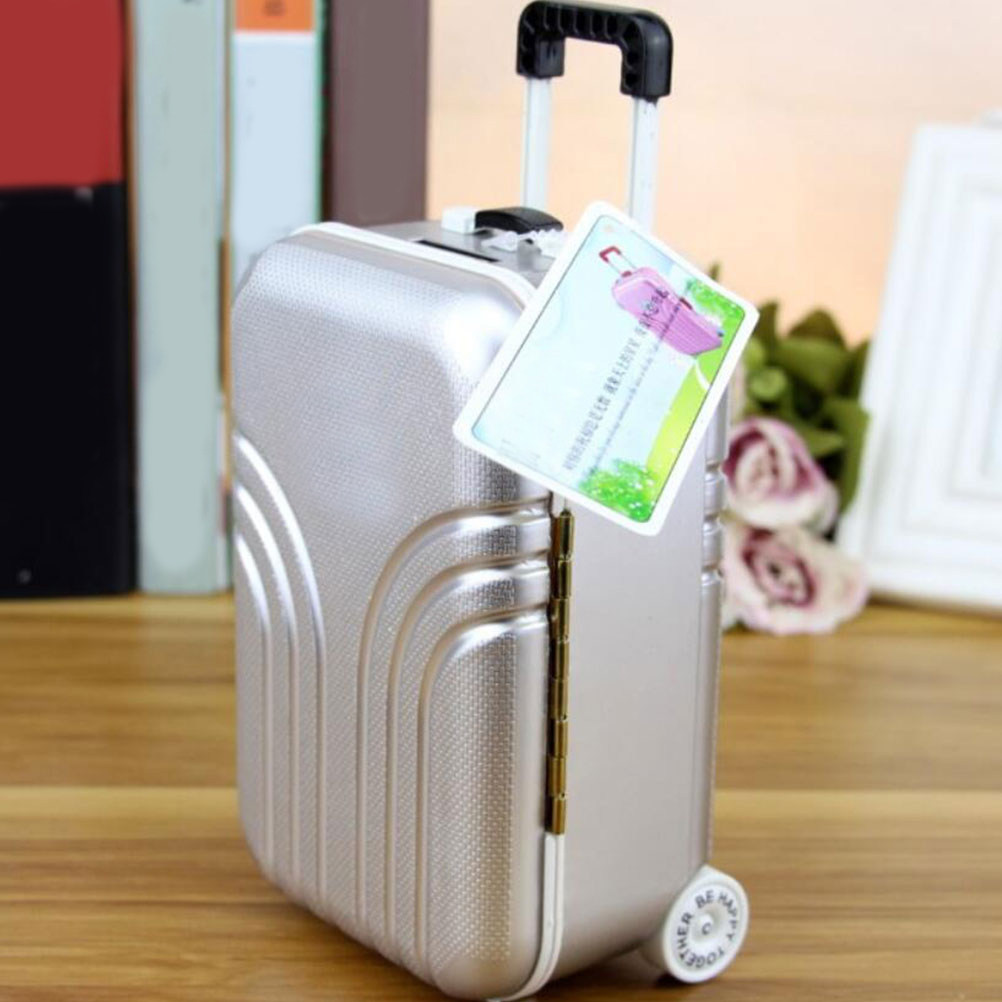 1Pcs Luggage Piggy Bank Plasti - Kids Education Savings review and price