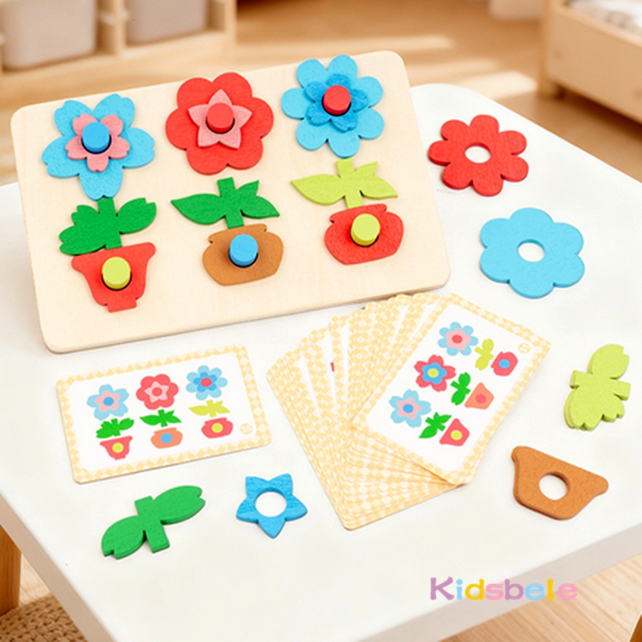 Montessori DIY Wooden Flower P - Kids Educational Game 3 review and price