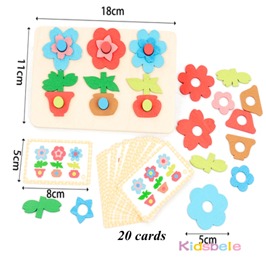 Montessori DIY Wooden Flower P - Kids Educational Game 3 review and price