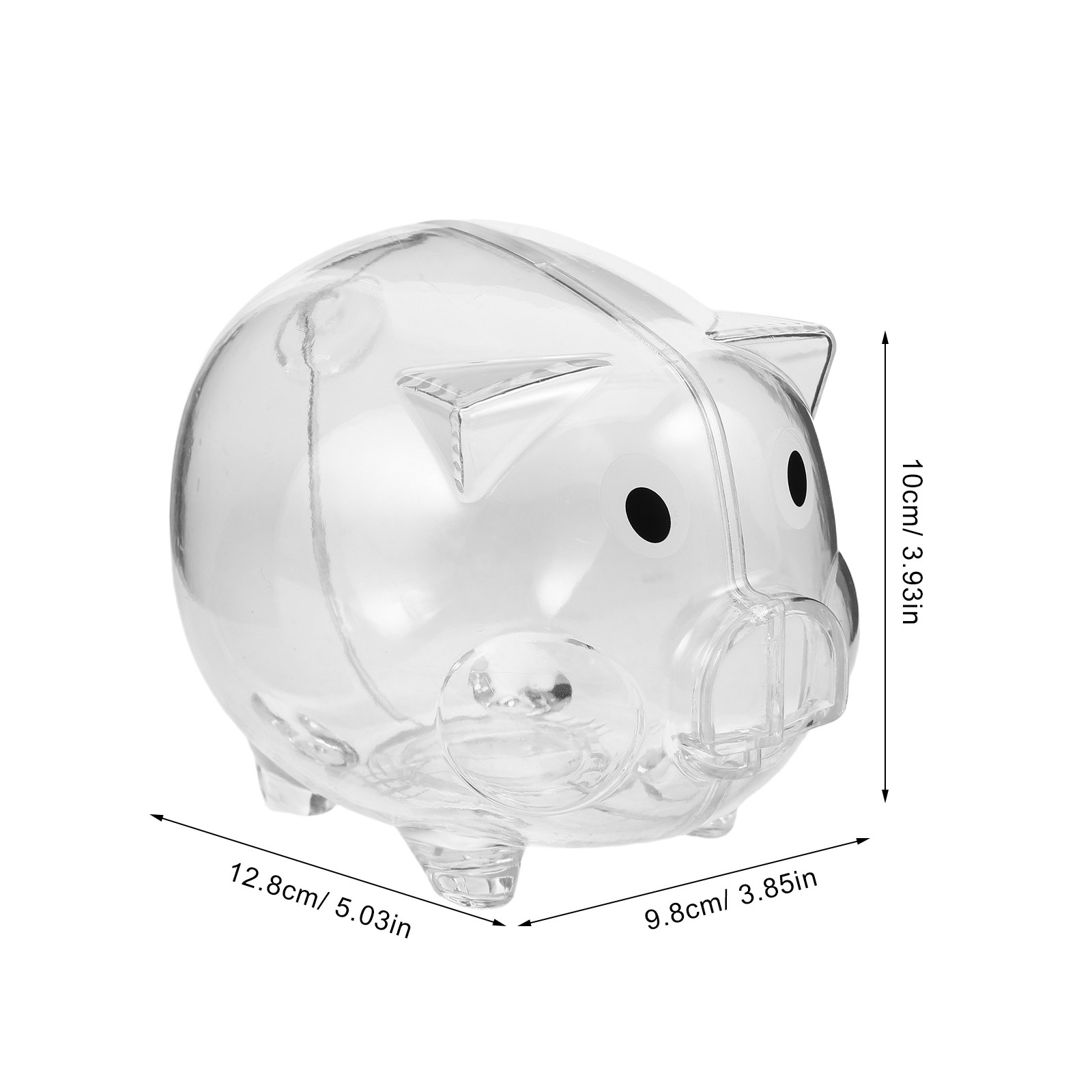 2Pcs Clear Money Bank Box Pig- - Kids Education Savings review and price