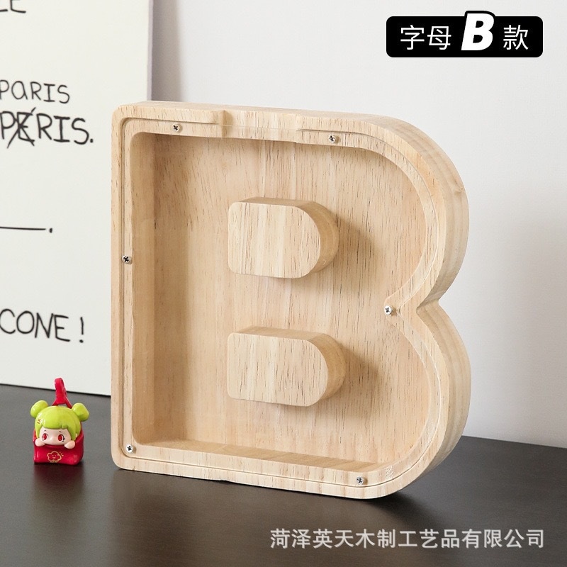 Wooden 26 Letter Alphabet Coin - Kids Education Savings review and price