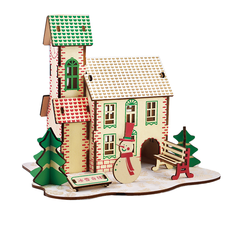 3D Jigsaw Wood Puzzle Building - Kids Without Education review and price