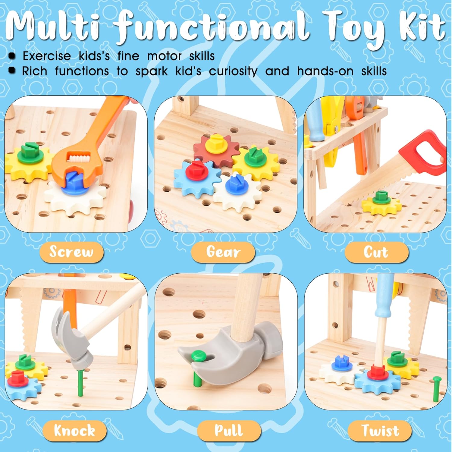 Wooden Tool Bench for Kids,Mon - Kids Education Tools review and price