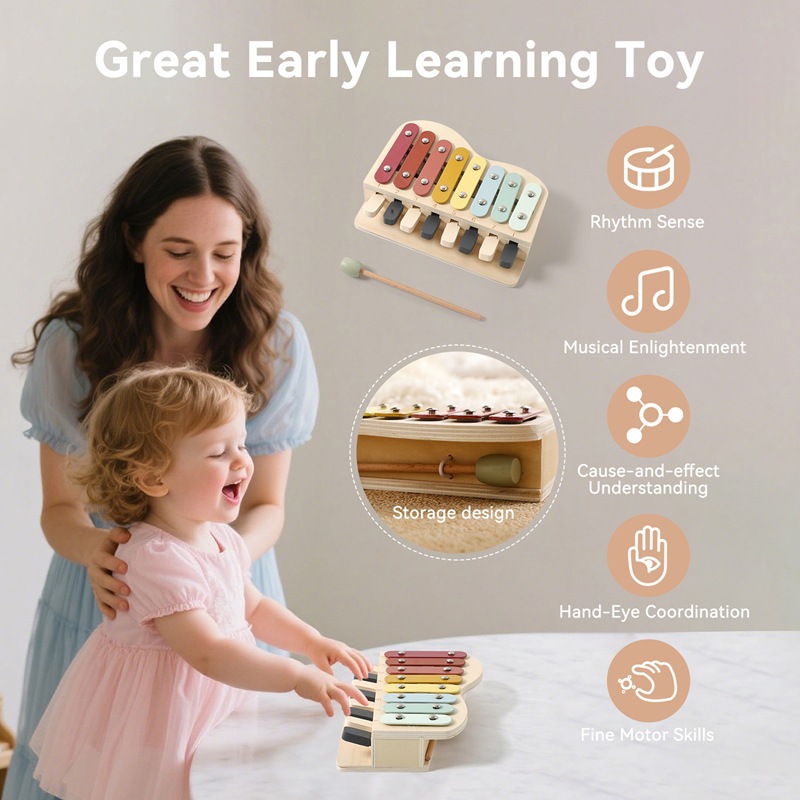 Montessori Wooden Piano Toy Co - Kids Education Learn Tv review and price