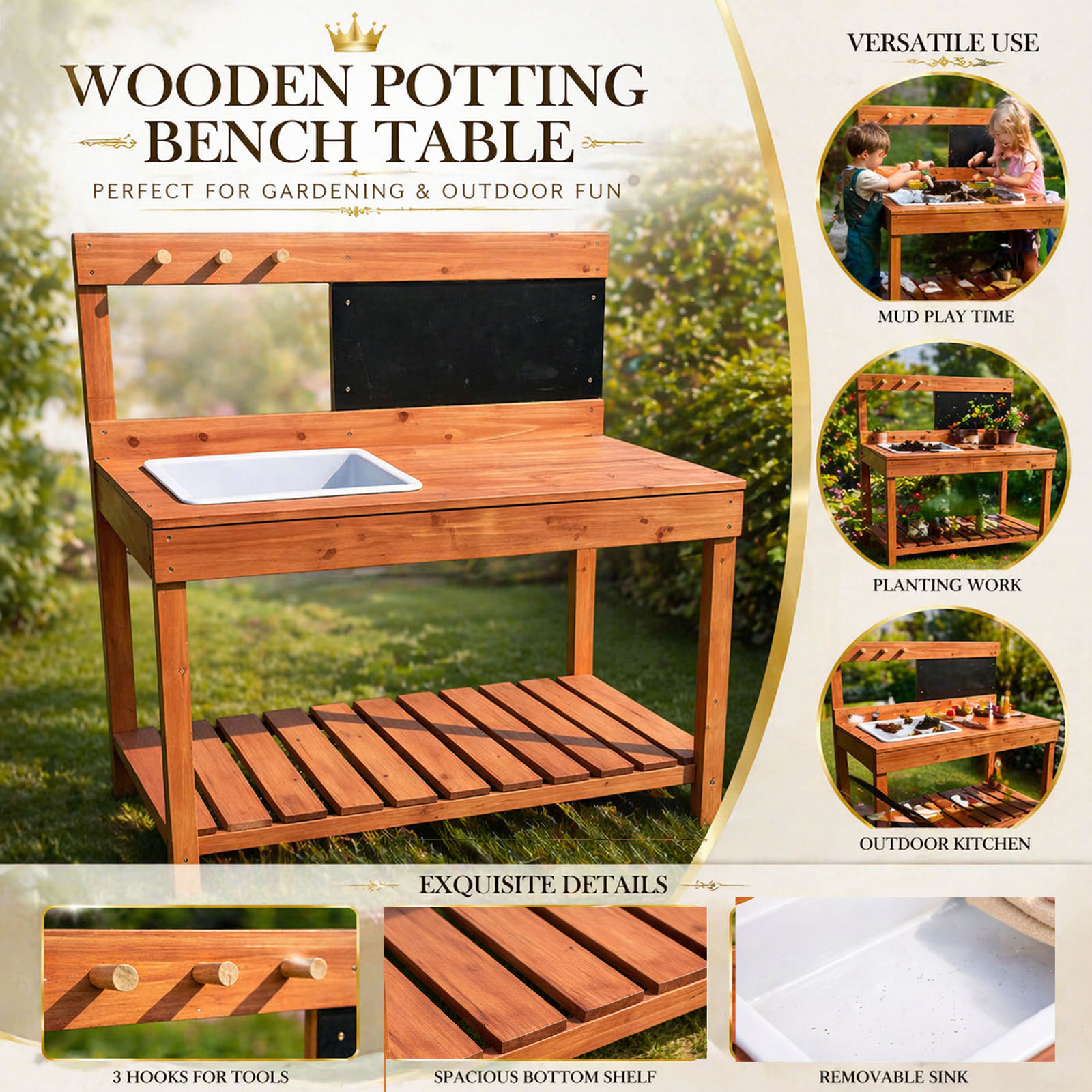 Wooden Potting Benches For Chi - Kids Education Tools review and price