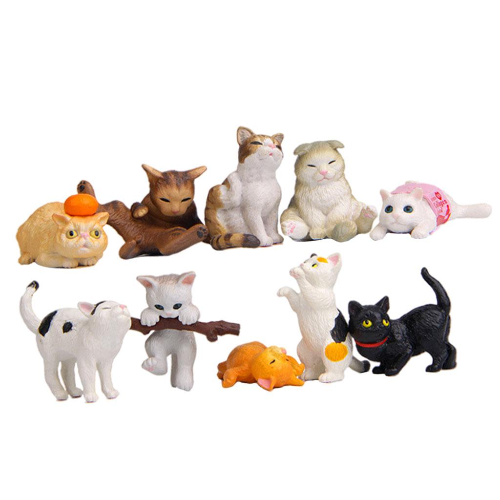 10 PCS PVC Cat Figures Statues - Kids Education Learn Tv review and price