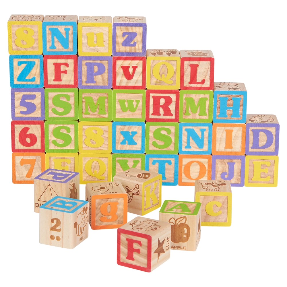 ABC Wooden Blocks Set 40 Piece - Abc Kids Early Education review and price