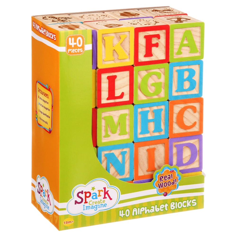 ABC Wooden Blocks Set 40 Piece - Abc Kids Early Education review and price