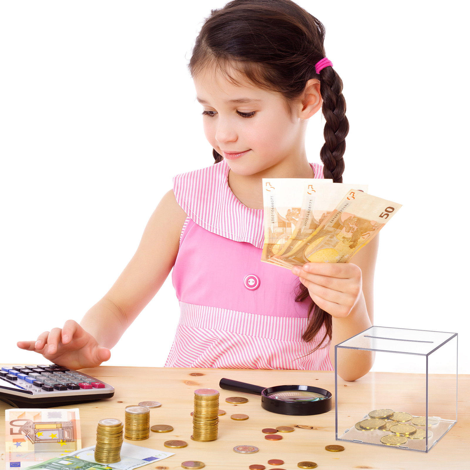 Transparent Acrylic Cube Savin - Kids Education Savings review and price