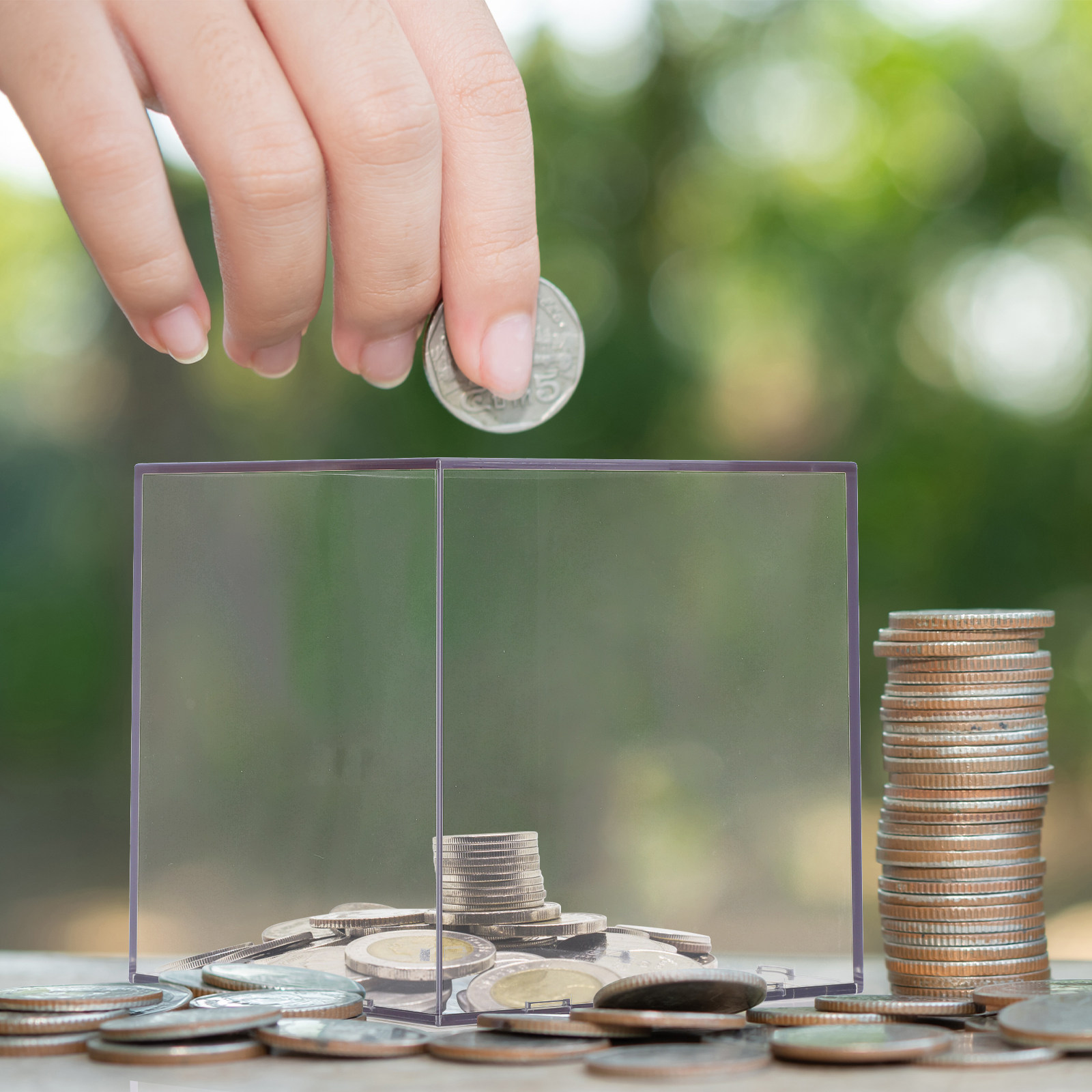 Transparent Acrylic Cube Savin - Kids Education Savings review and price