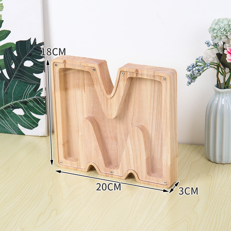 Wooden Alphabet Money Box for  - Kids Education Savings review and price
