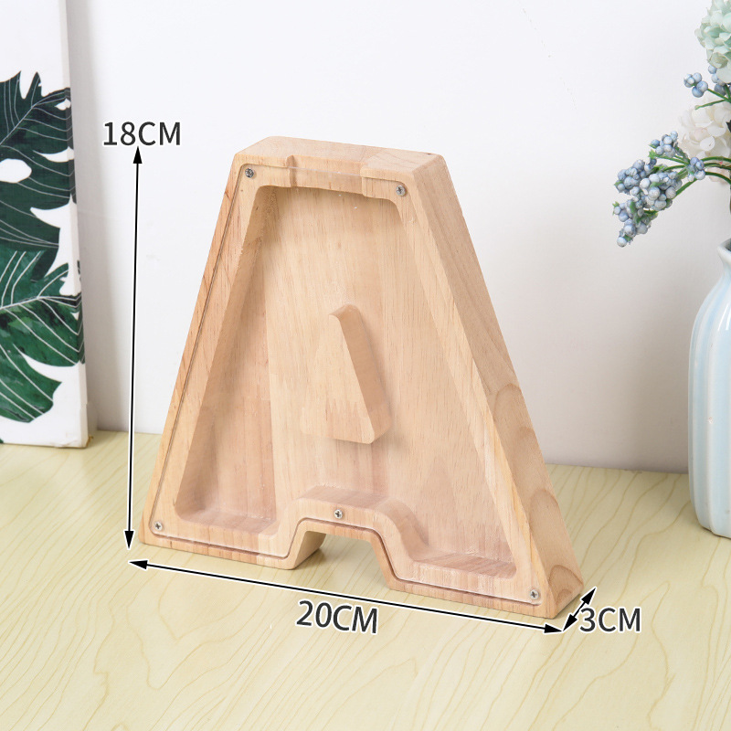 Wooden Alphabet Money Box for  - Kids Education Savings review and price