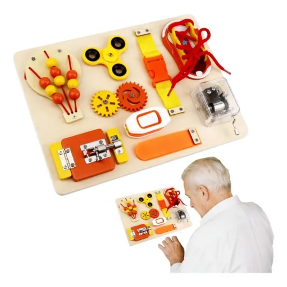 Montessori Wooden Busy Board T - Kids Education Toy review and price