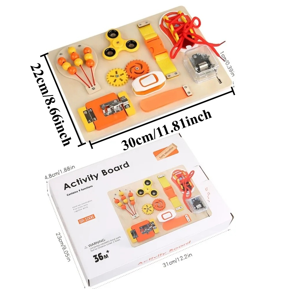 Montessori Wooden Busy Board T - Kids Education Toy review and price