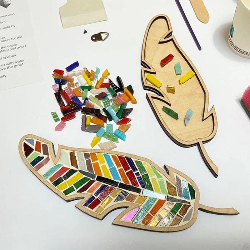 DIY Mosaic Coaster Colored Fea - Kids Education Things review and price