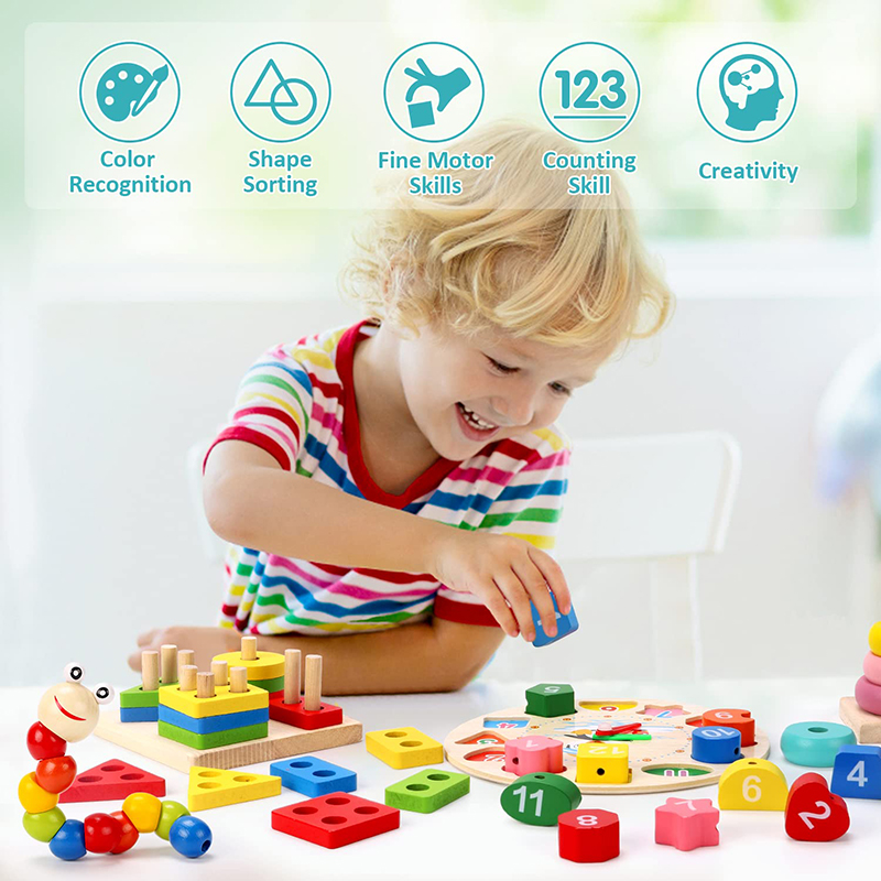 5-6pcs/set Montessori Wooden T - Kids Educational Game 3 review and price