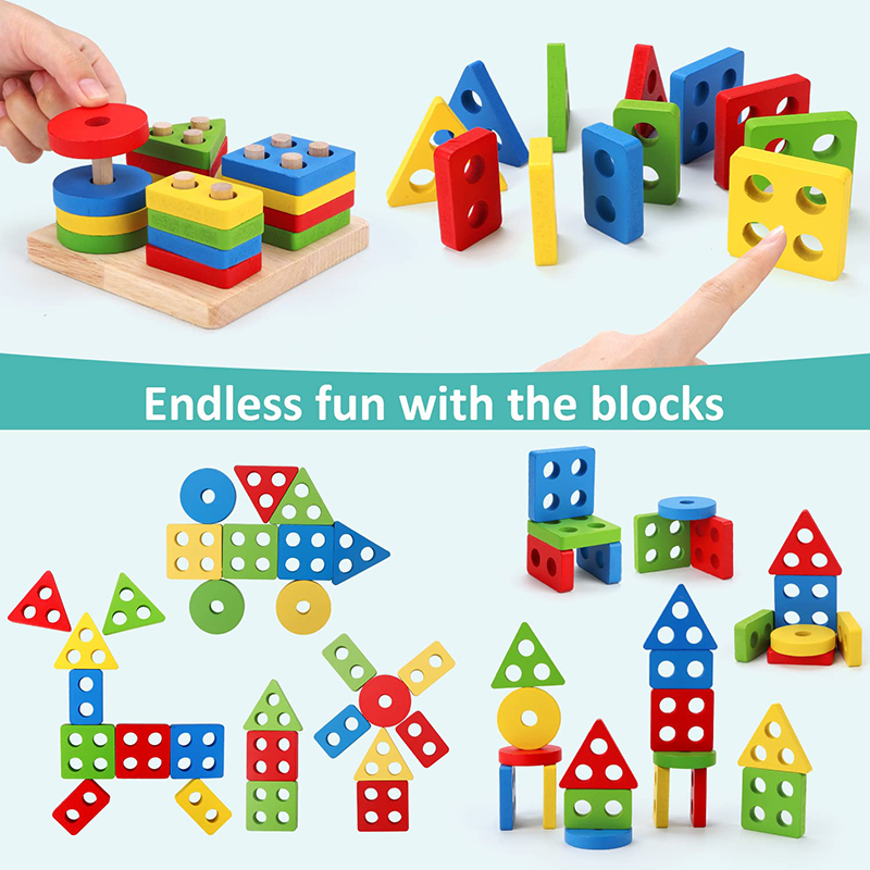 5-6pcs/set Montessori Wooden T - Kids Educational Game 3 review and price