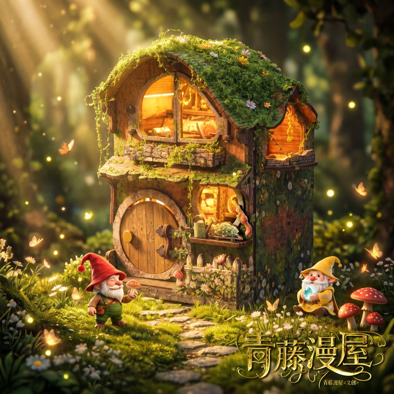 Green Vine Covered Cottage 3D  - Kids Without Education review and price