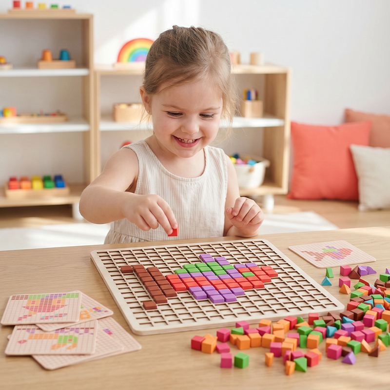 Wooden Logical Cube Puzzle - M - Kids Educational Game 3 review and price